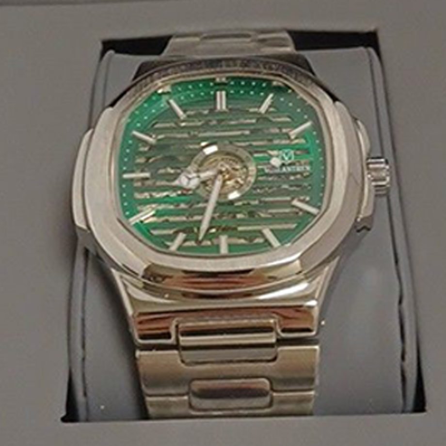 Vonlanthen Green Skeleton Dial Stainless Steel Automatic Watch